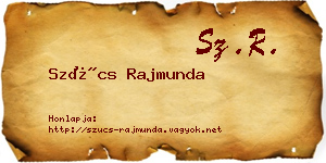 Szűcs Rajmunda névjegykártya